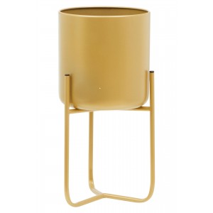 Avento Small Gold Finish Floor Planter