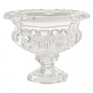 Savita clear glass footed bowl