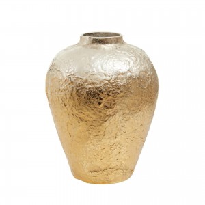 DION SMALL GOLD AND SILVER TWO TONE VASE