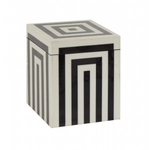 DONATO SMALL SQUARE STRIPED TRINKET BOX