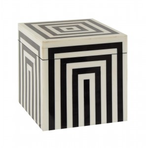 DONATO MEDIUM SQUARE STRIPED TRINKET BOX