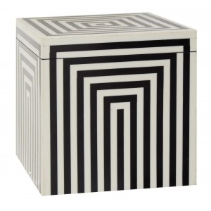 DONATO LARGE SQUARE STRIPED TRINKET BOX