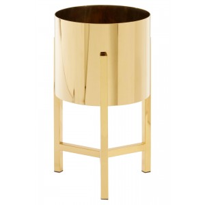 Piermount Small Gold Finish Planter