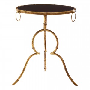 Monroe Black Tempered Glass Top Accent Table