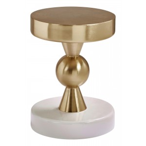 Martini Gold And Ivory Side Table