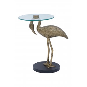 Inventivo Clear Glass Pelican Side Table