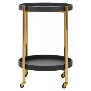 Cardoba Two Tier Black Tray Table