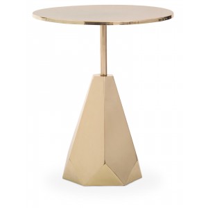 Amira Shiny Gold Side Table