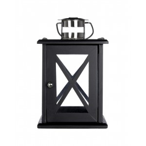 HAMPSTEAD SMALL BLACK CRISS CROSS LANTERN