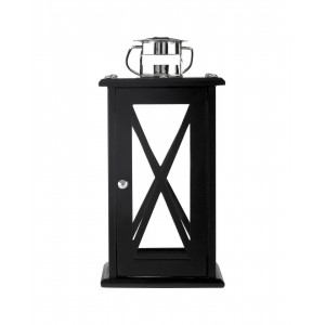 HAMPSTEAD MEDIUM BLACK CRISS CROSS LANTERN