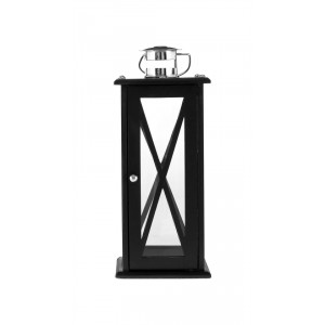 HAMPSTEAD LARGE BLACK CRISS CROSS LANTERN