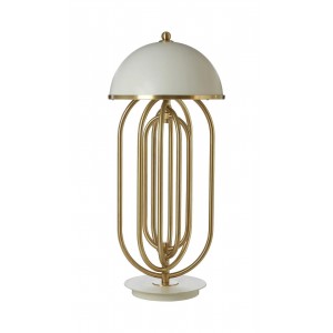 METROPOLIS TABLE LAMP WITH WHITE SHADE